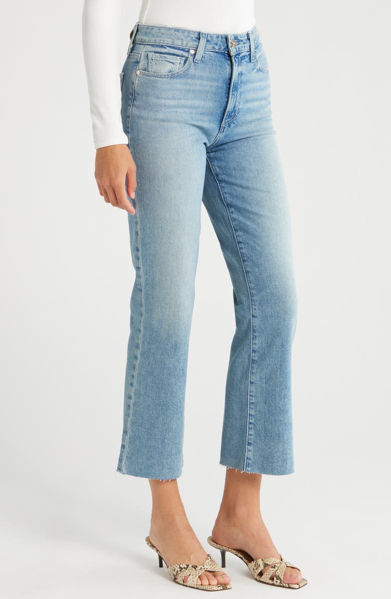 PAIGE Courtney Raw Hem High Waist Ankle Flare Jeans, Alternate, color,