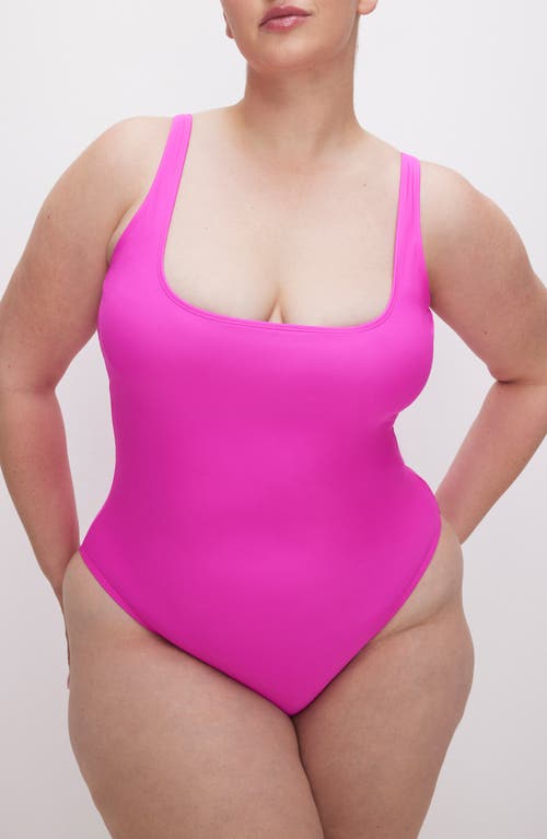 Good American Modern One-piece Swimsuit In Pink Glow002
