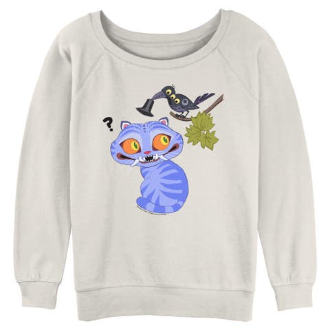 Junior's Derpy And Magpie Long Sleeve Oversized Sweatshirt