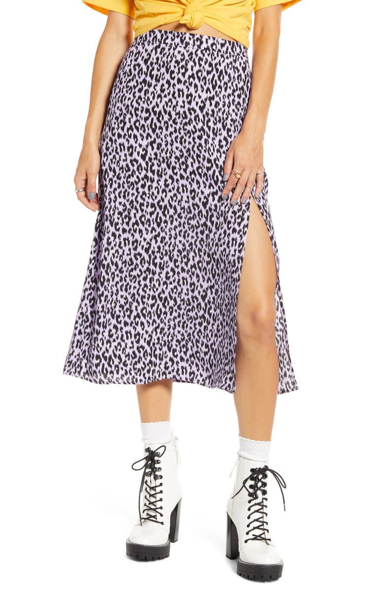 BP. x Claudia Sulewski Front Slit Midi Skirt, Main, color,