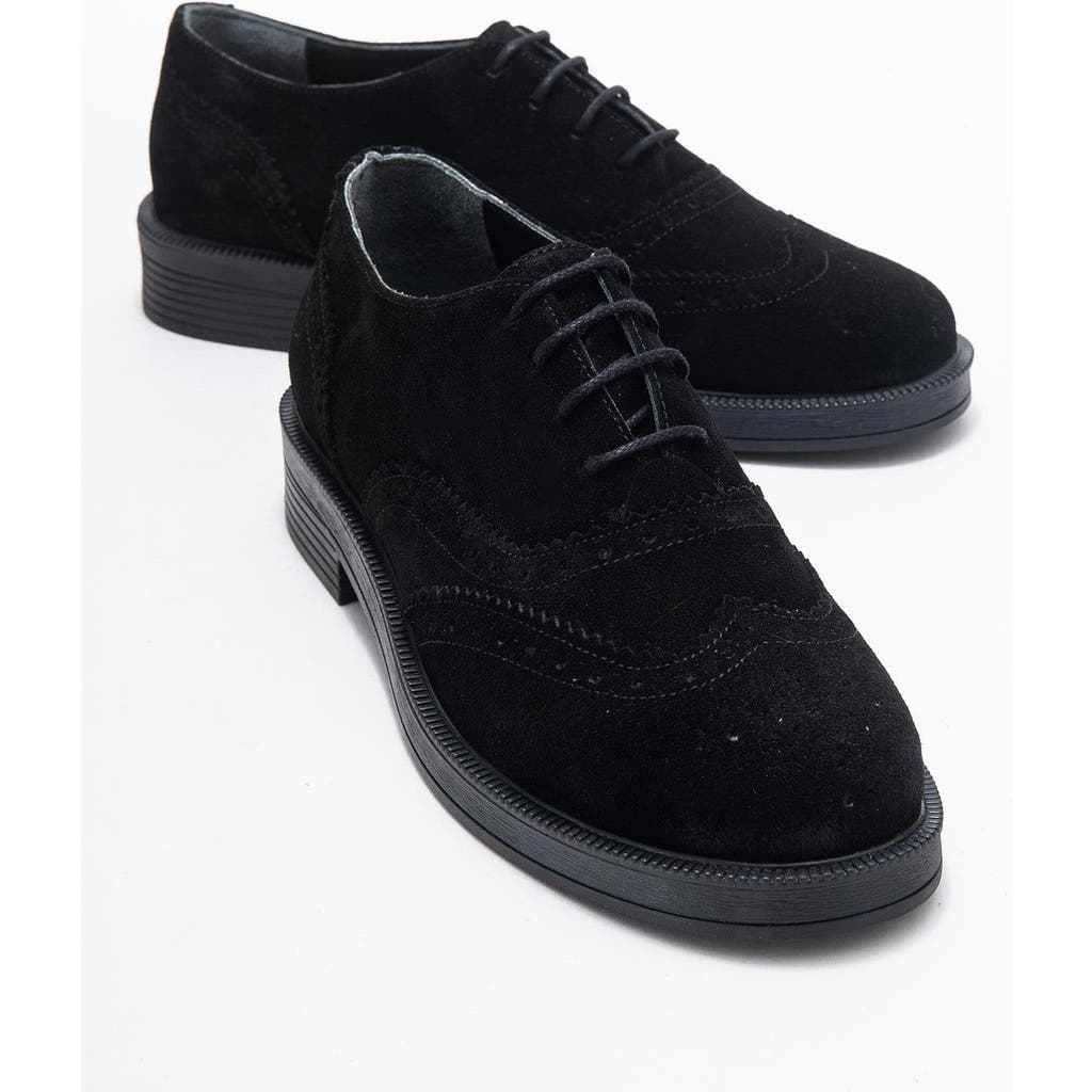 Forever & Always Shoes Avra Leather Oxford In Black