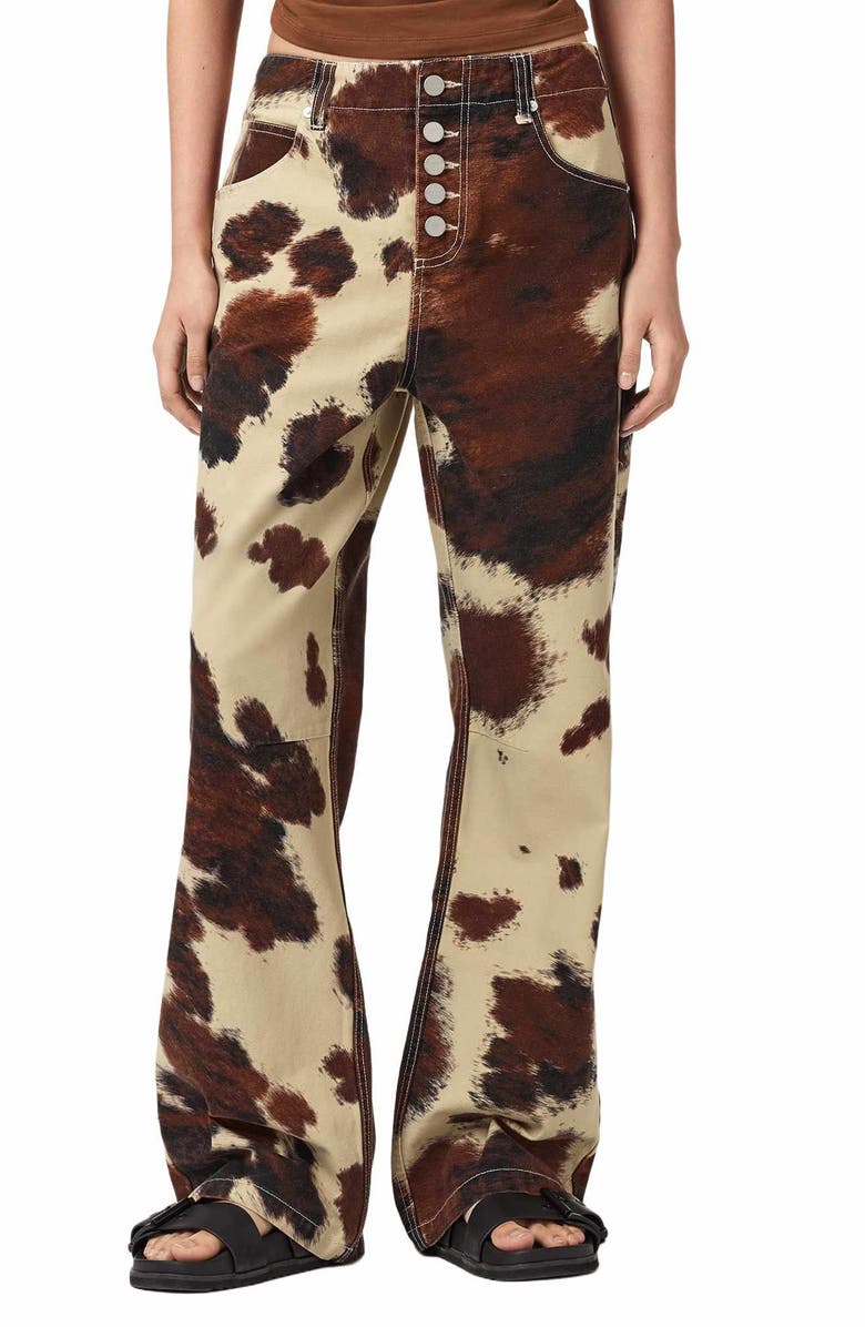 AllSaints Tay Carpenter Jeans, Main, color, Cow Print