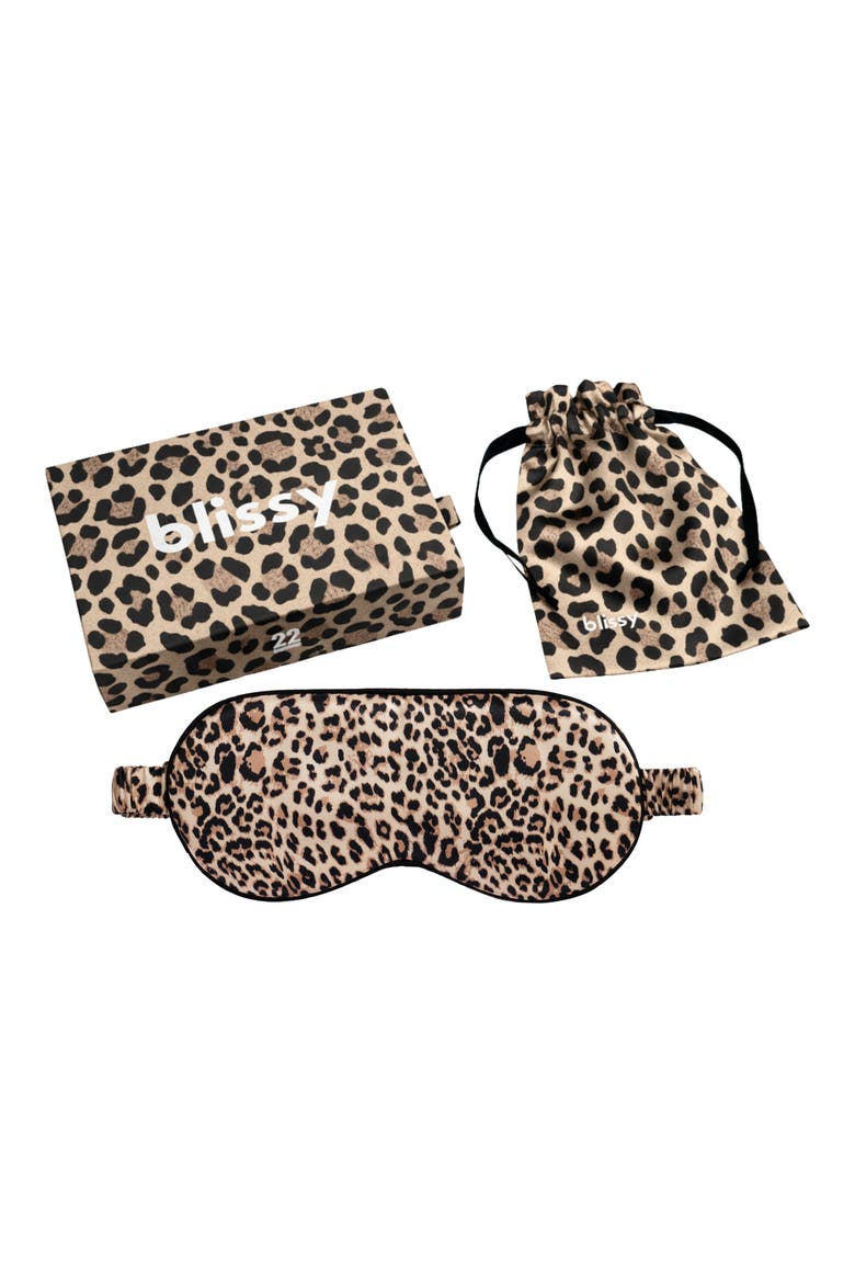 Silk Sleep Mask, Alternate, color, LEOPARD
