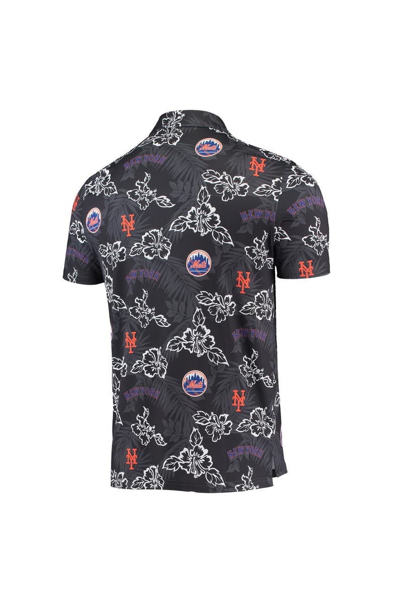 Reyn Spooner Men's Reyn Spooner Black New York Mets Performance Polo, Alternate, color, Black