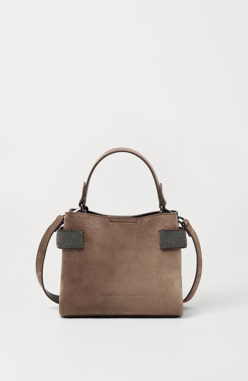 Brunello Cucinelli Small Top-handle Essence Bag In Brown
