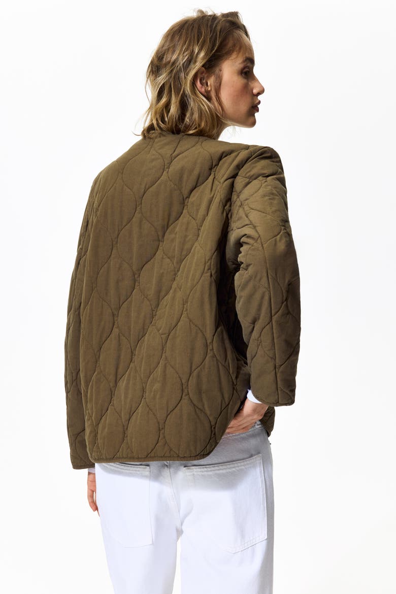Quilted Jacket, Alternate, color, Dark khaki green