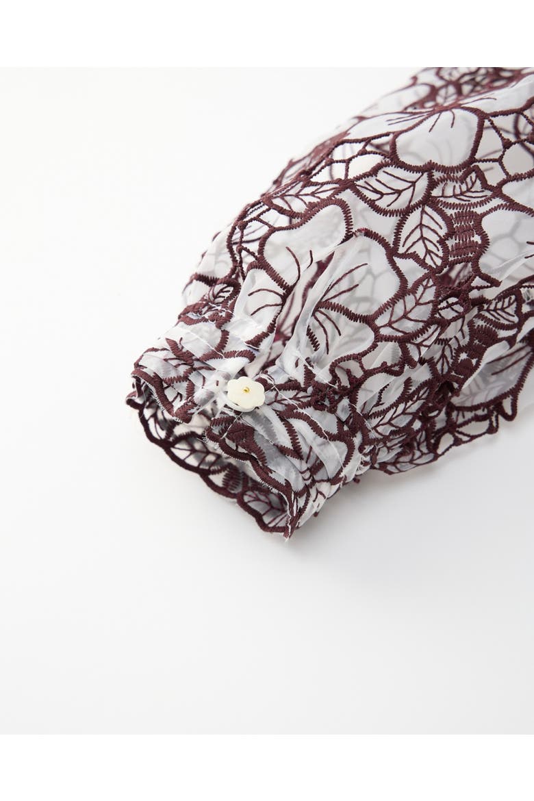 Chelsea Cotton Embroidered Dress, Alternate, color, Wine