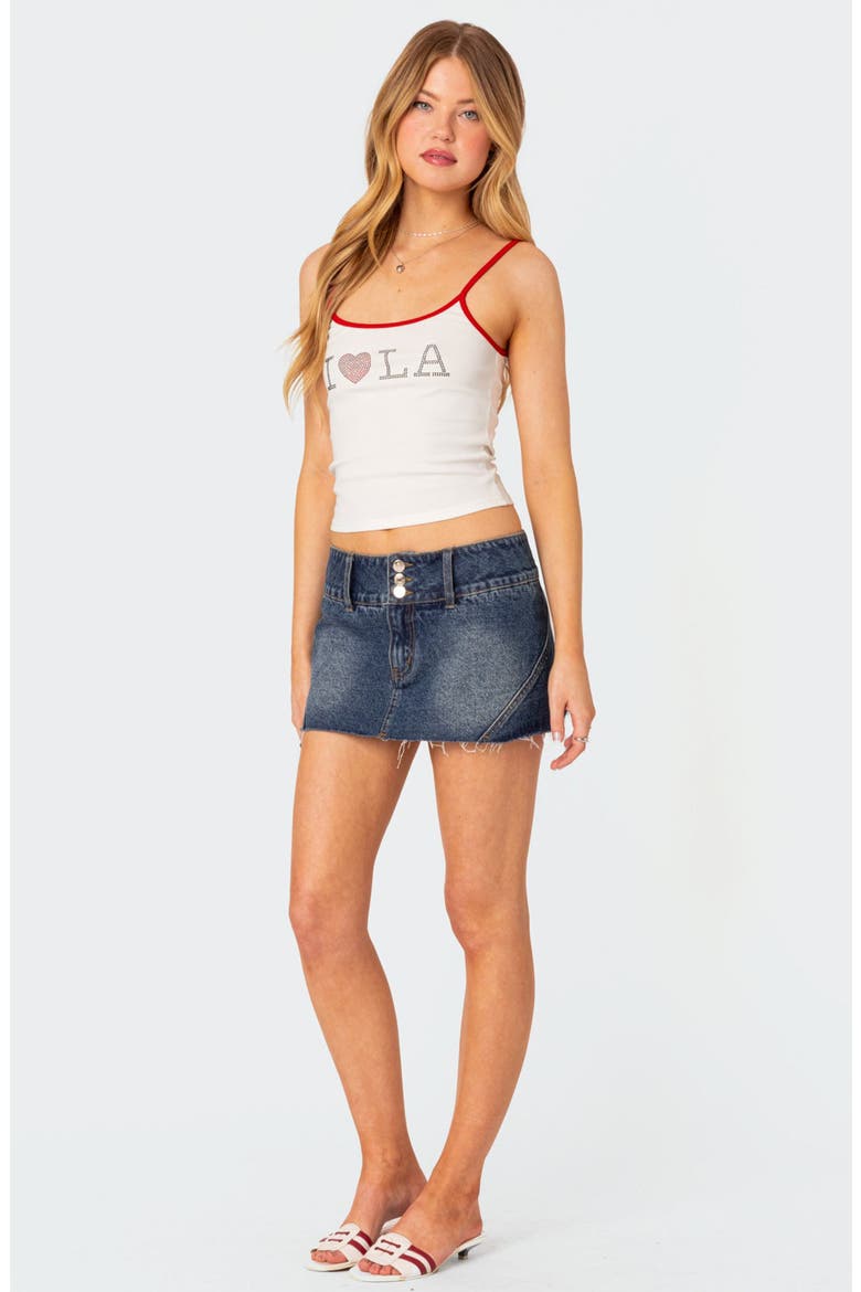 LA Lover Rhinestone Camisole, Alternate, color, WHITE