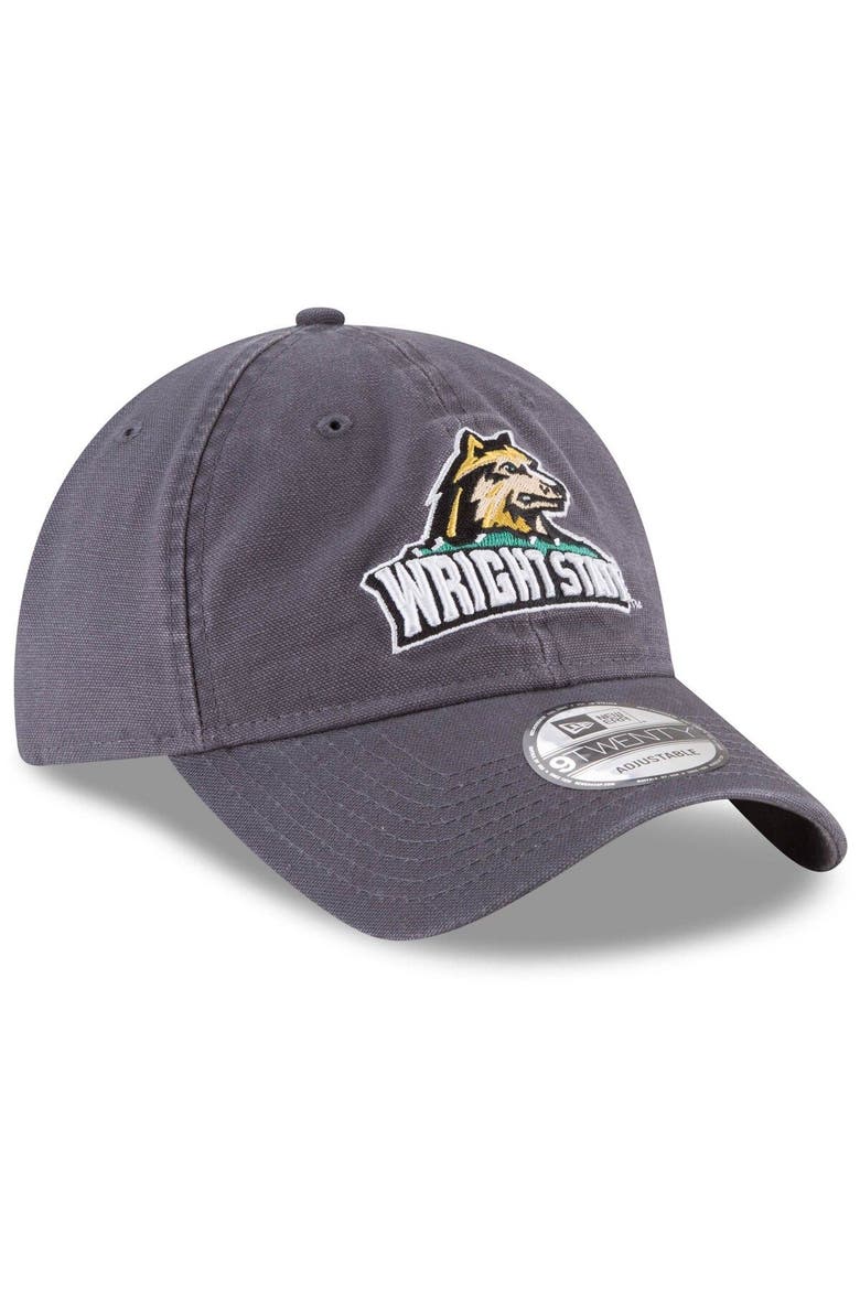 Men's New Era Gray Wright State Raiders Core 9TWENTY Adjustable Hat, Alternate, color, Gray