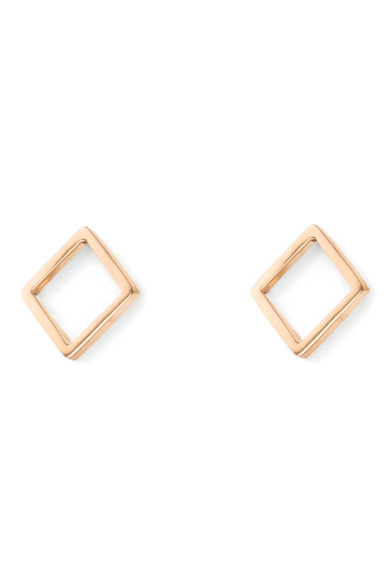 The Puzzle Stud Earrings, Main, color, 14K YELLOW GOLD