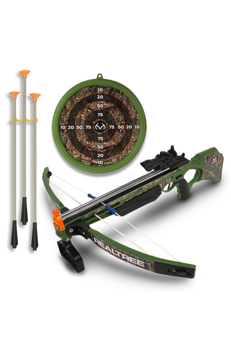 REALTREE Toy Compound Crossbow Set 26" Greencamo Suctionarrows, 8+, Main, color, 