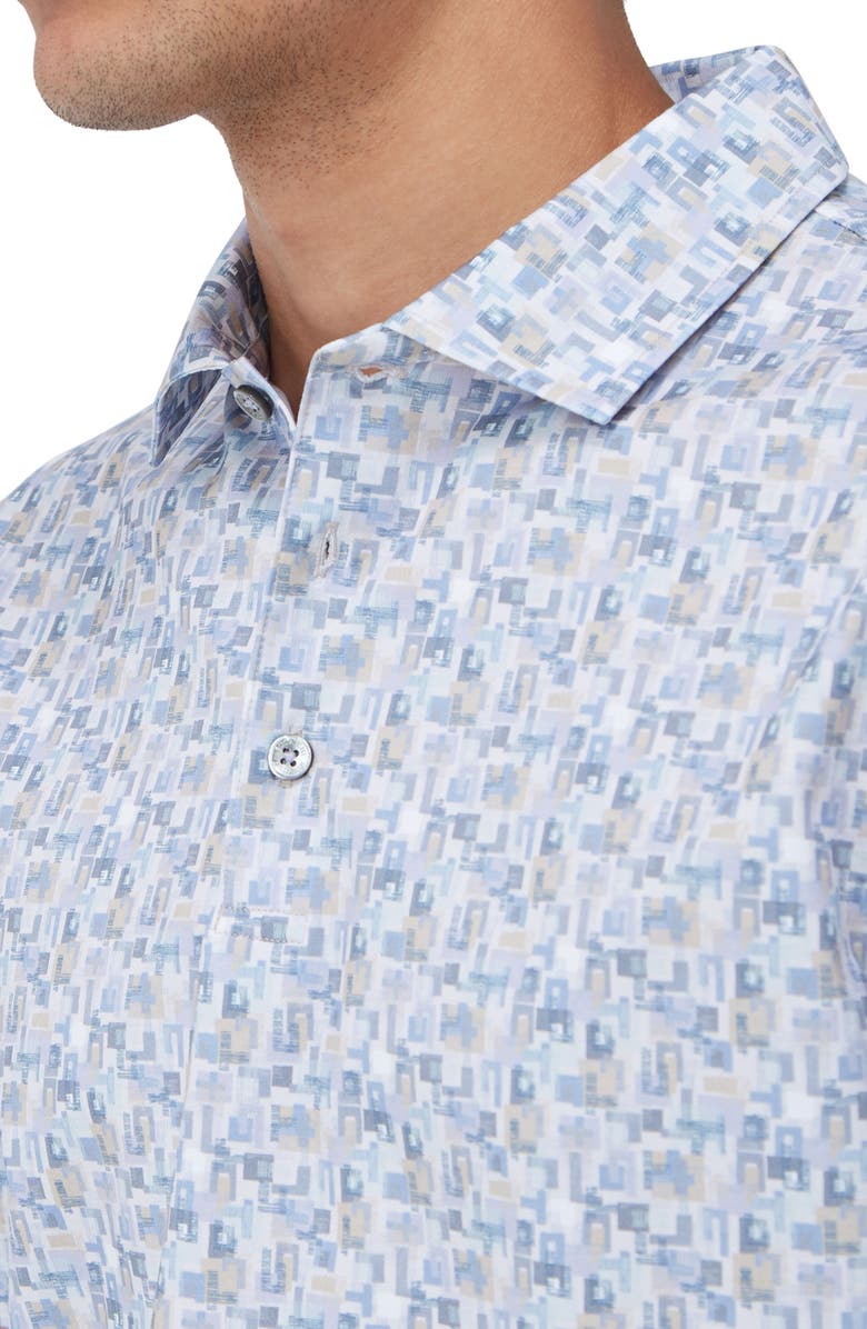 Bugatchi Victor OoohCotton<sup>®</sup> Abstract Print Polo, Alternate, color, Lilac