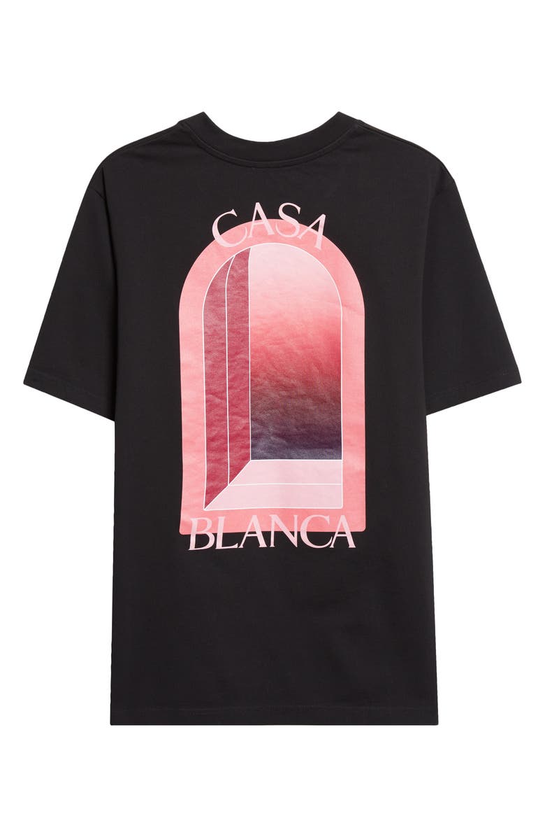 Casablanca Arches Classic Organic Cotton Graphic T-Shirt, Alternate, color, Black Jersey