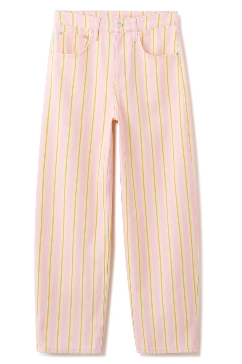 Stripe Balloon Jeans, Alternate, color, PALE PINK