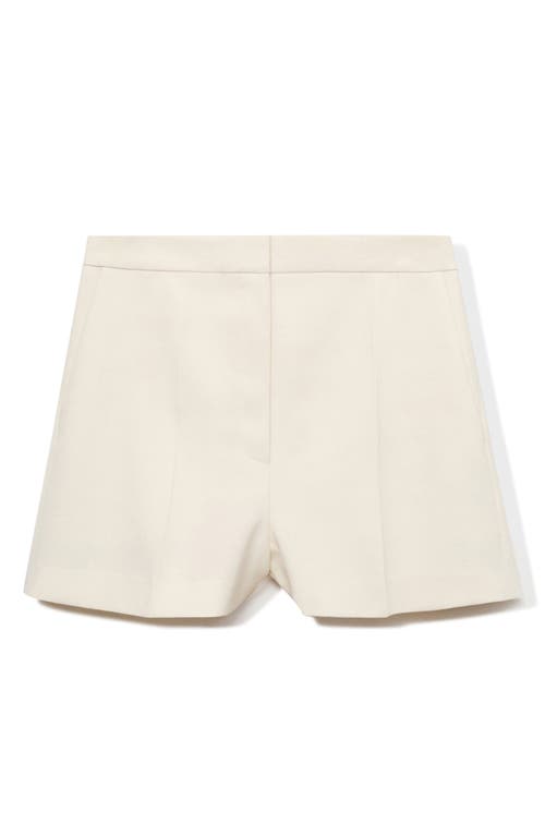 Mango Straight Leg Shorts In Neutral