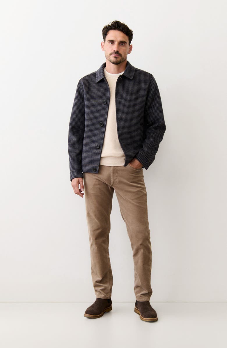 Marine Layer Luca Felted Houndstooth Jacket, Alternate, color, Navy/ Taupe Houndstooth