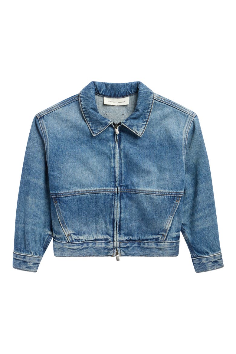 Kids' Denim Trucker Jacket, Main, color, CLASSIC BLUE