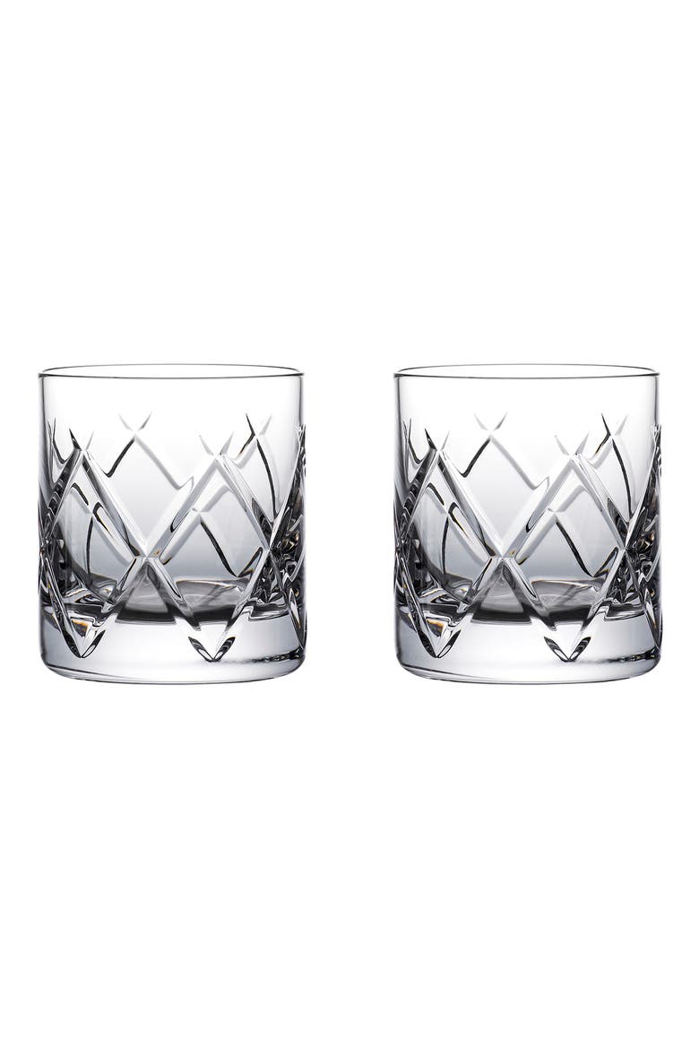 Set of 2 Connoisseur Olann Straight Lead Crystal Tumblers, Main, color, CLEAR