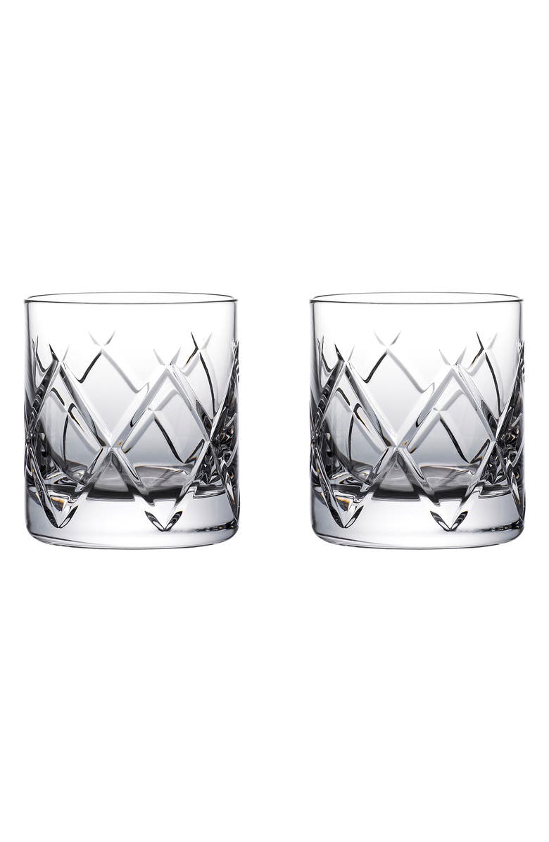 Waterford Set of 2 Connoisseur Olann Straight Lead Crystal Tumblers, Main, color, Clear
