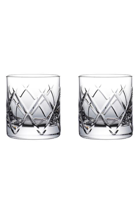 Set of 2 Connoisseur Olann Straight Lead Crystal Tumblers