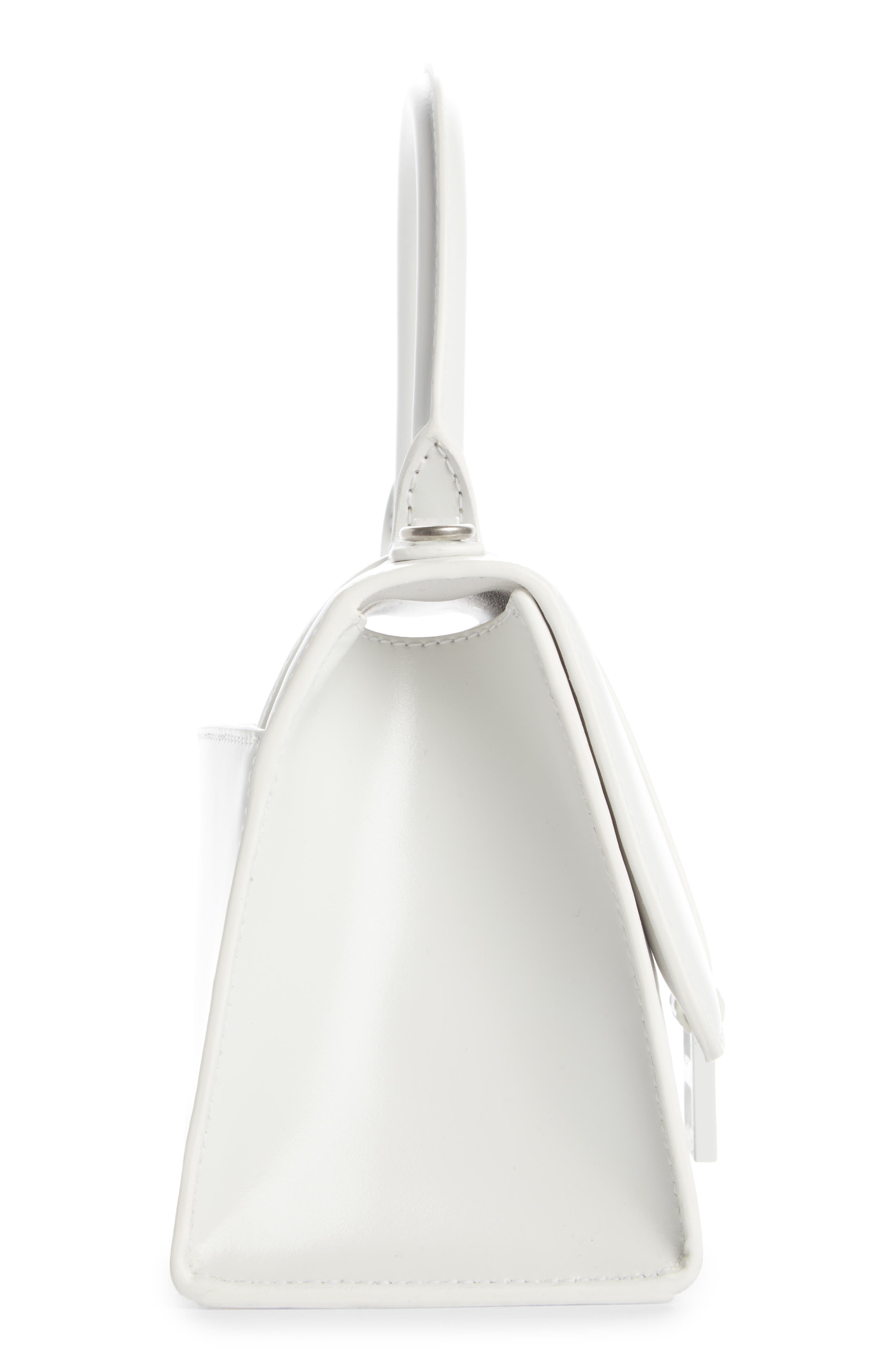 Balenciaga Hourglass Leather Top Handle Bag, Alternate, color, 