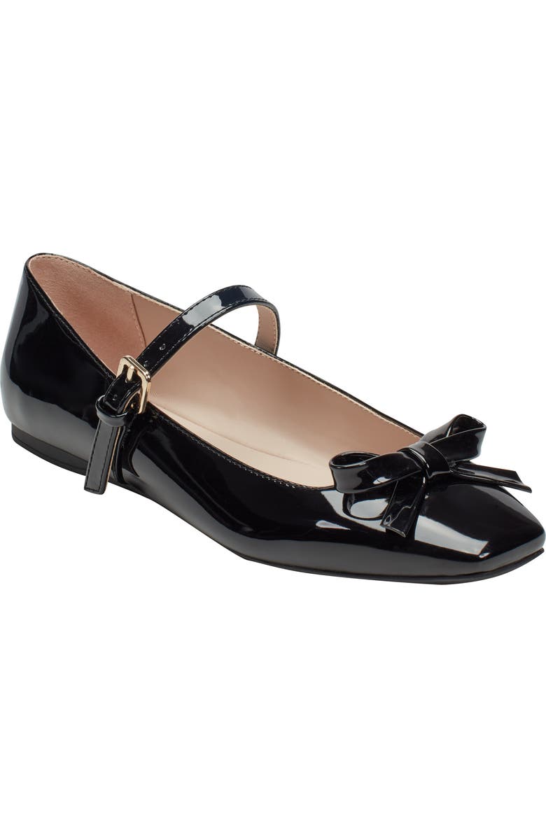 Bandolino Juletta Bow Mary Jane Flat, Main, color, Black