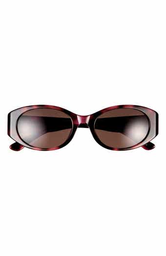 55mm Polarized Oval Sunglasses