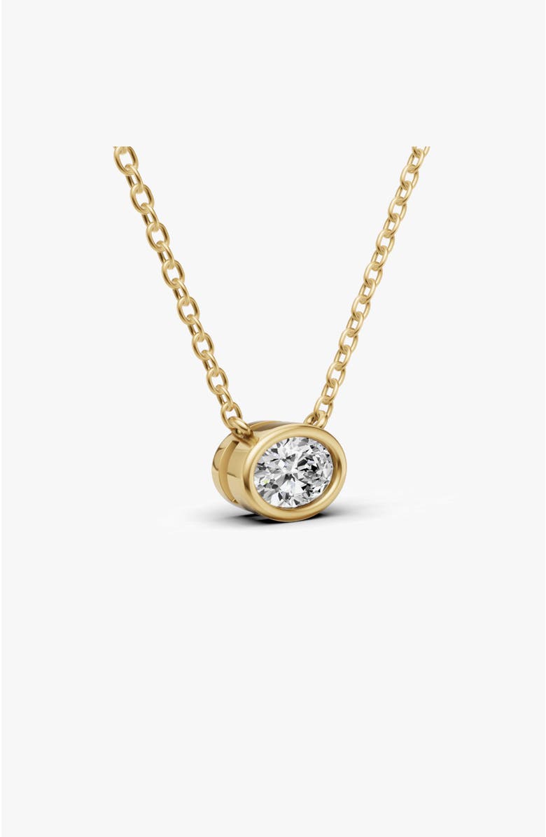 SEREIA OFFICIAL 14K Gold 0.75 ct Lab-Grown Diamond Solitaire Bezel Pendant, Alternate, color, Yellow Gold