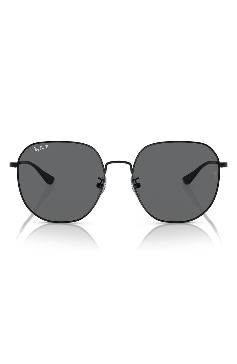Ray-Ban 60mm Polarized Round Sunglasses, Main, color,