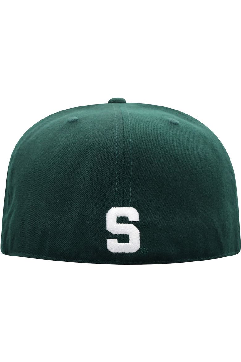 Men's Top of the World Green Michigan State Spartans Team Color Fitted Hat, Alternate, color, Green