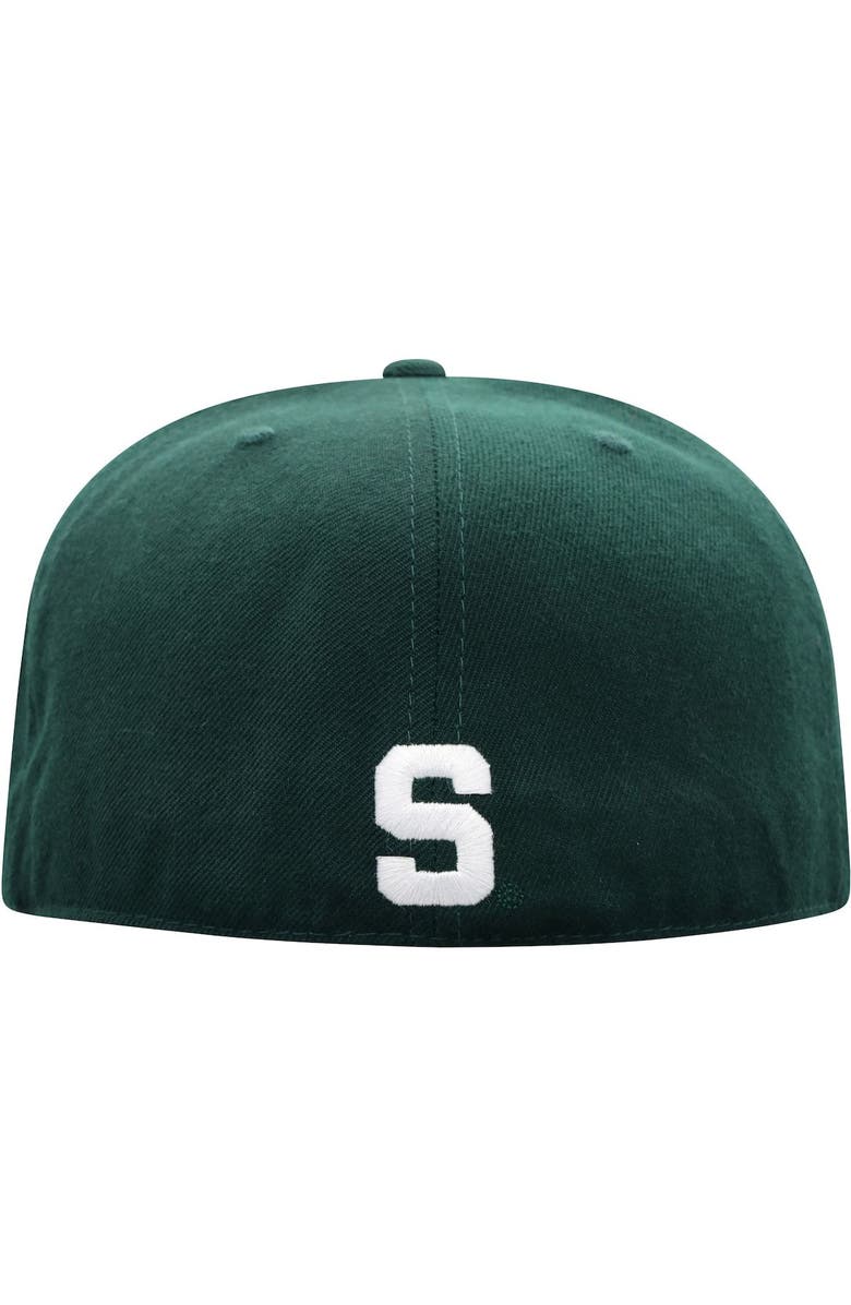 TOP OF THE WORLD Men's Top of the World Green Michigan State Spartans Team Color Fitted Hat, Alternate, color, Green