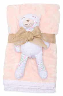 Patchwork Print Bear & Plush Blanket Gift Set