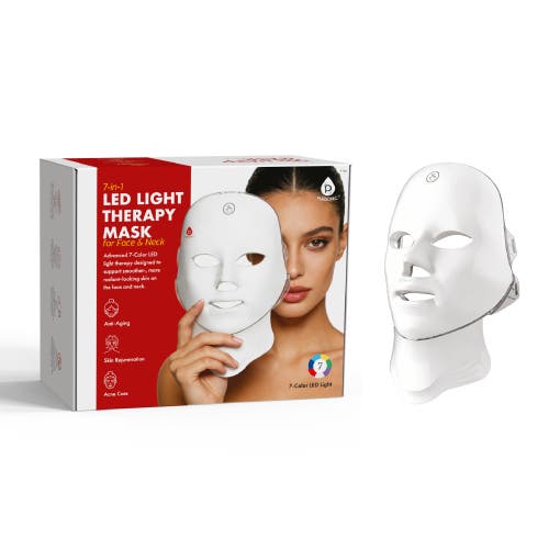 PURSONIC 7-in-1 Led Light Therapy Mask for Face & Neck in White at Nordstrom
