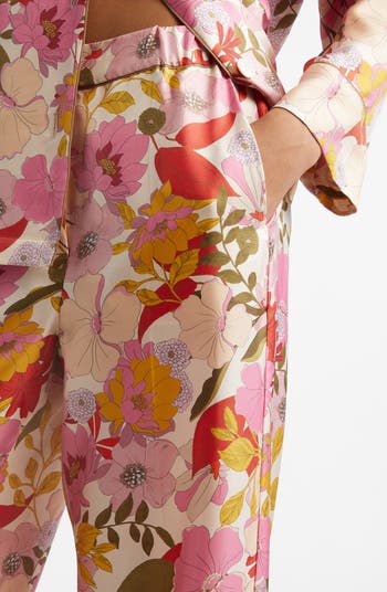 Max Mara Leda Floral Silk Pants | Nordstrom
