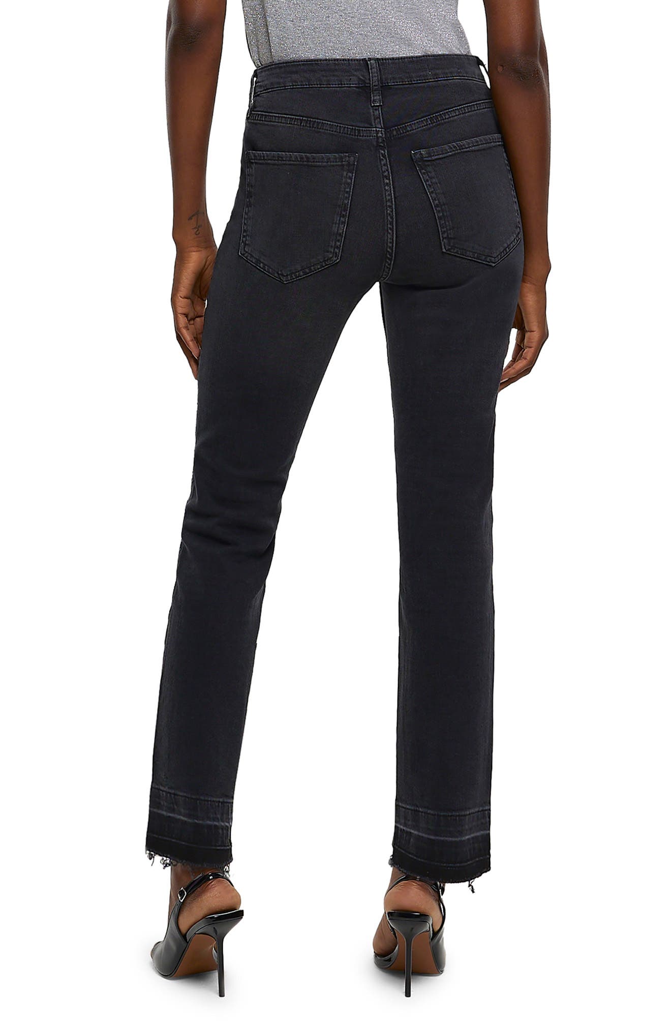 River Island Wonder Embellished Release Hem Skinny Leg Jeans (Women ...