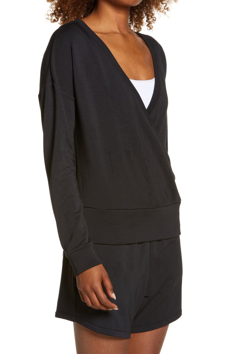 Zella Women's Peaceful Wrap Pullover, Alternate, color, 