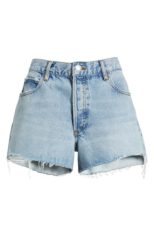 Frame The Hang Frayed Hem Denim Short In Swindle