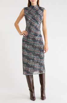 Mandy Mock Neck Midi Dress