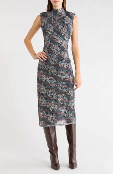 Mandy Mock Neck Midi Dress