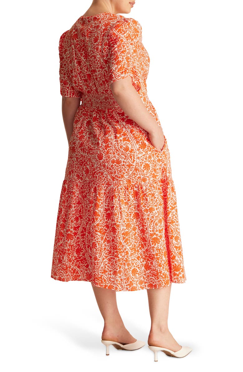 Estelle Dreamaya Floral Front Flap Fit & Flare Midi Dress, Alternate, color, 
