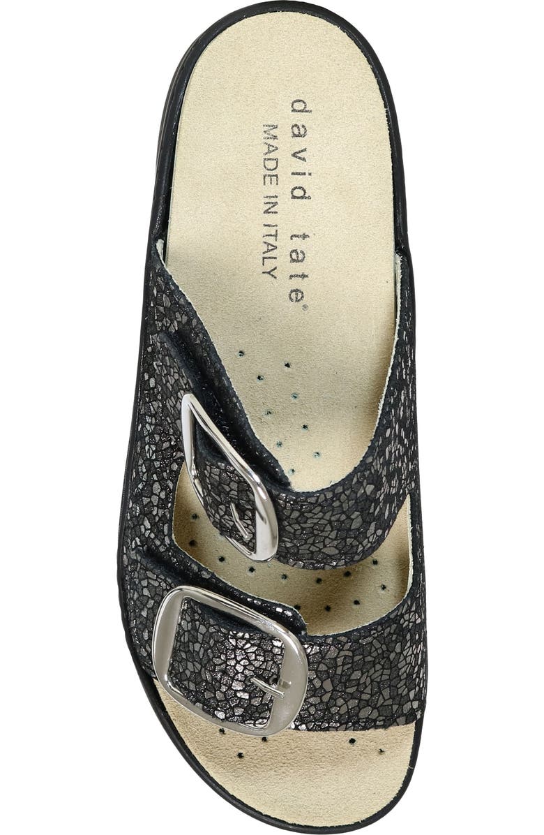 David Tate Mosaic Wedge Sandal, Alternate, color, Black