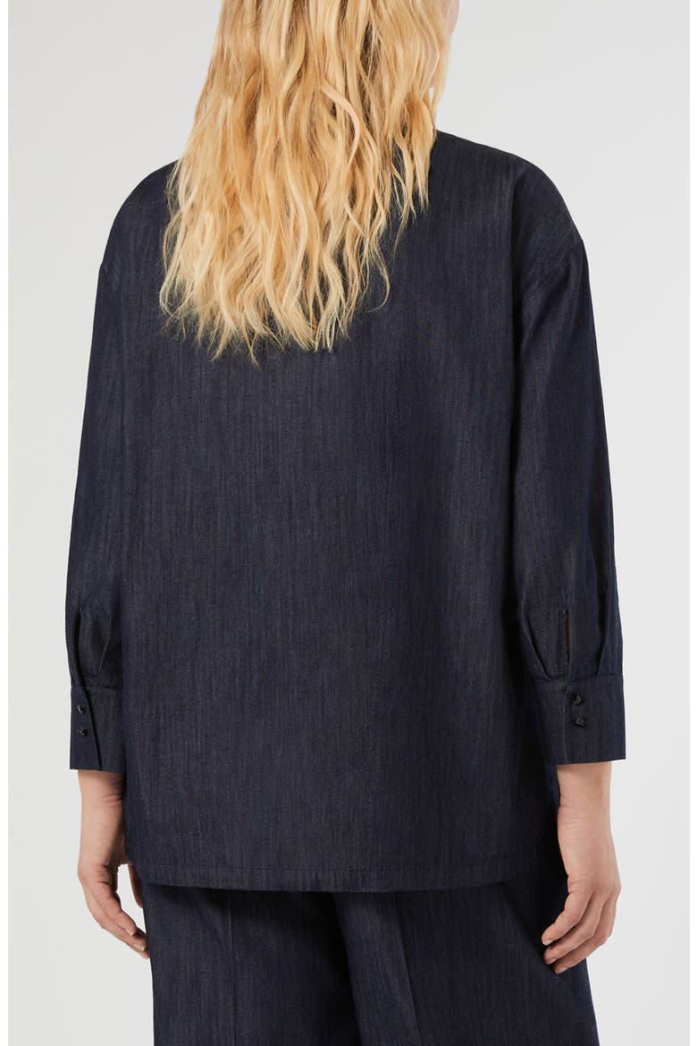 Abile Beaded Collar Denim Jacket, Alternate, color, BLUE JEANS