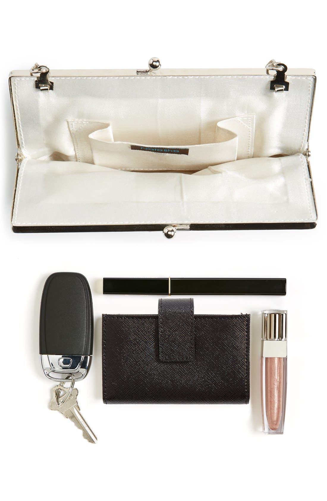 NATASHA Couture 'Antique Bridal' Crystal Embellished Clutch, Alternate, color, 