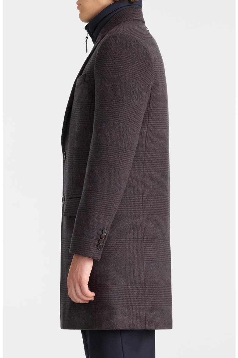 Skai Wool Blend Coat with Removable Down Bib, Alternate, color, NAVY-COFFEE