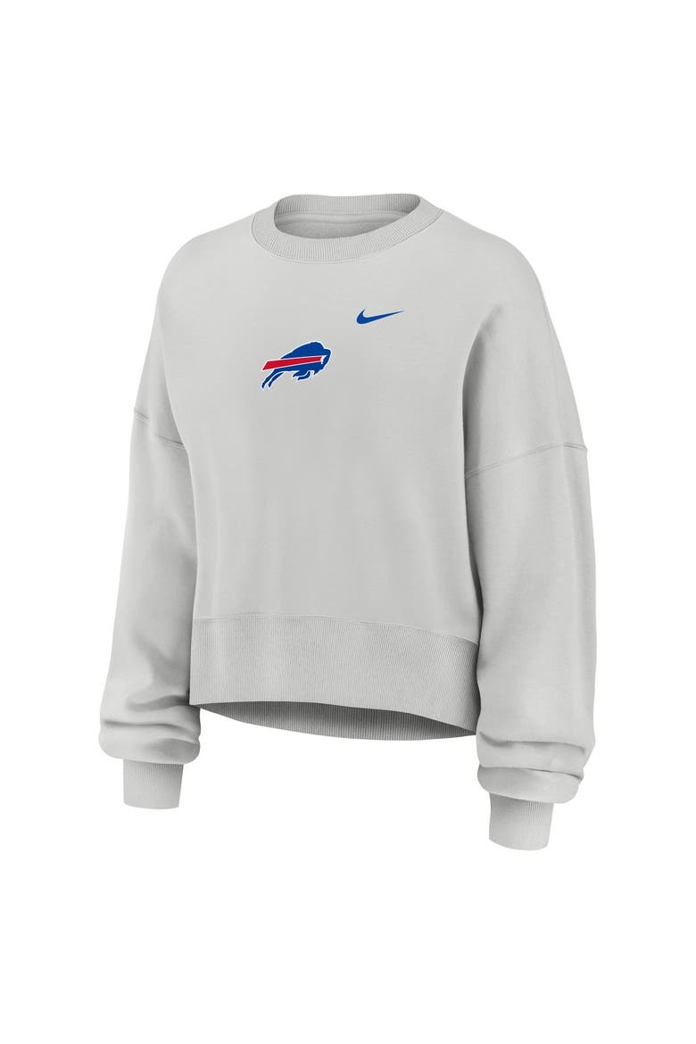 Women's Nike  Gray Buffalo Bills Oversized Primetime Phoenix Fleece Sweatshirt, Alternate, color, Gray