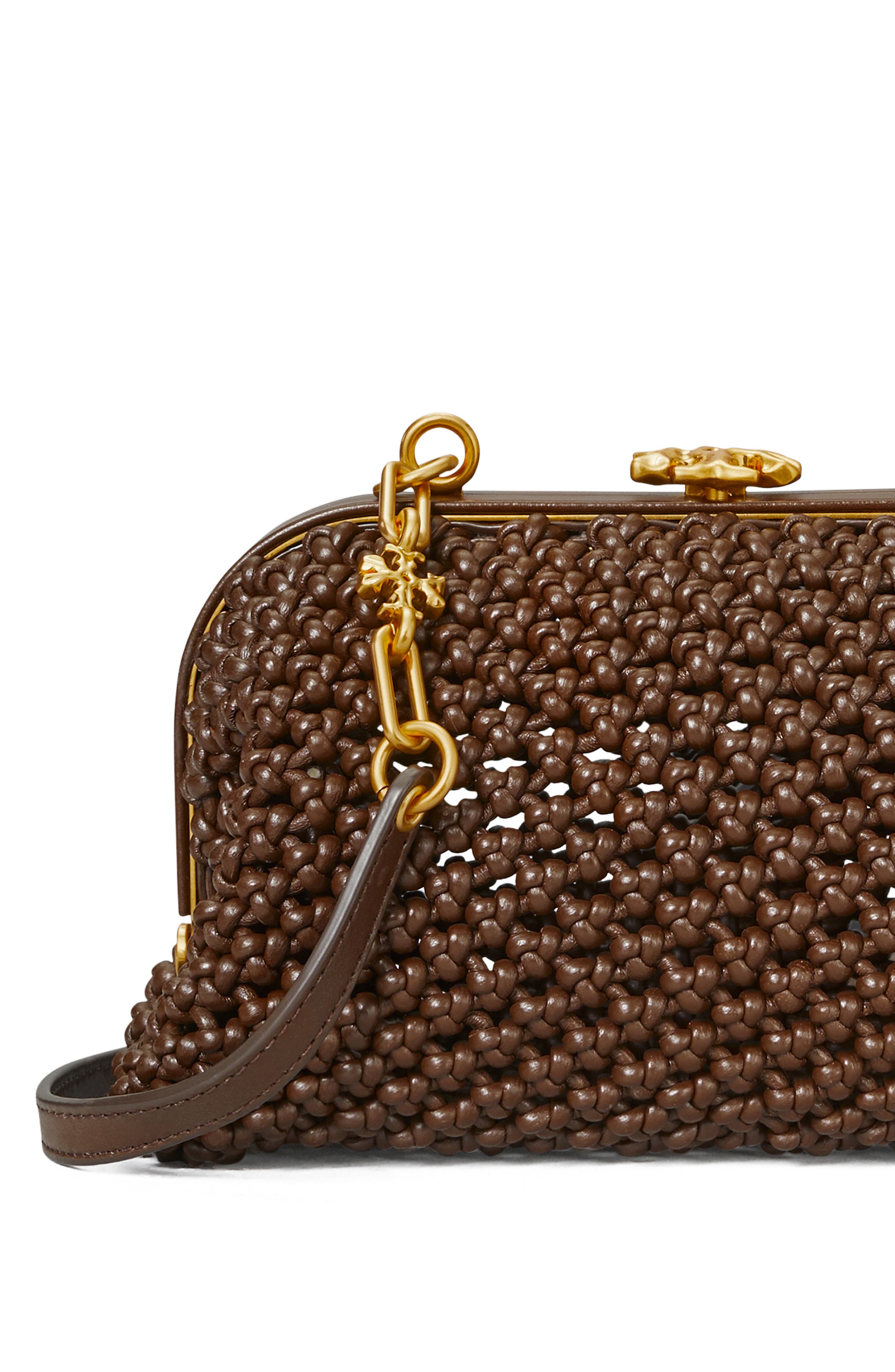 Tory Burch Cleo Macrame Mini Shoulder Bag, Alternate, color, 