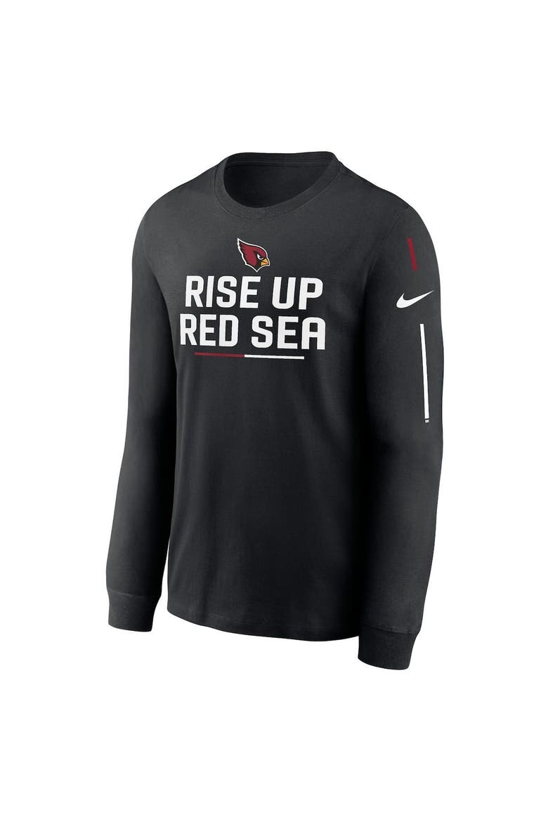 Men's Nike Black Arizona Cardinals Team Slogan Long Sleeve T-Shirt, Alternate, color, Black