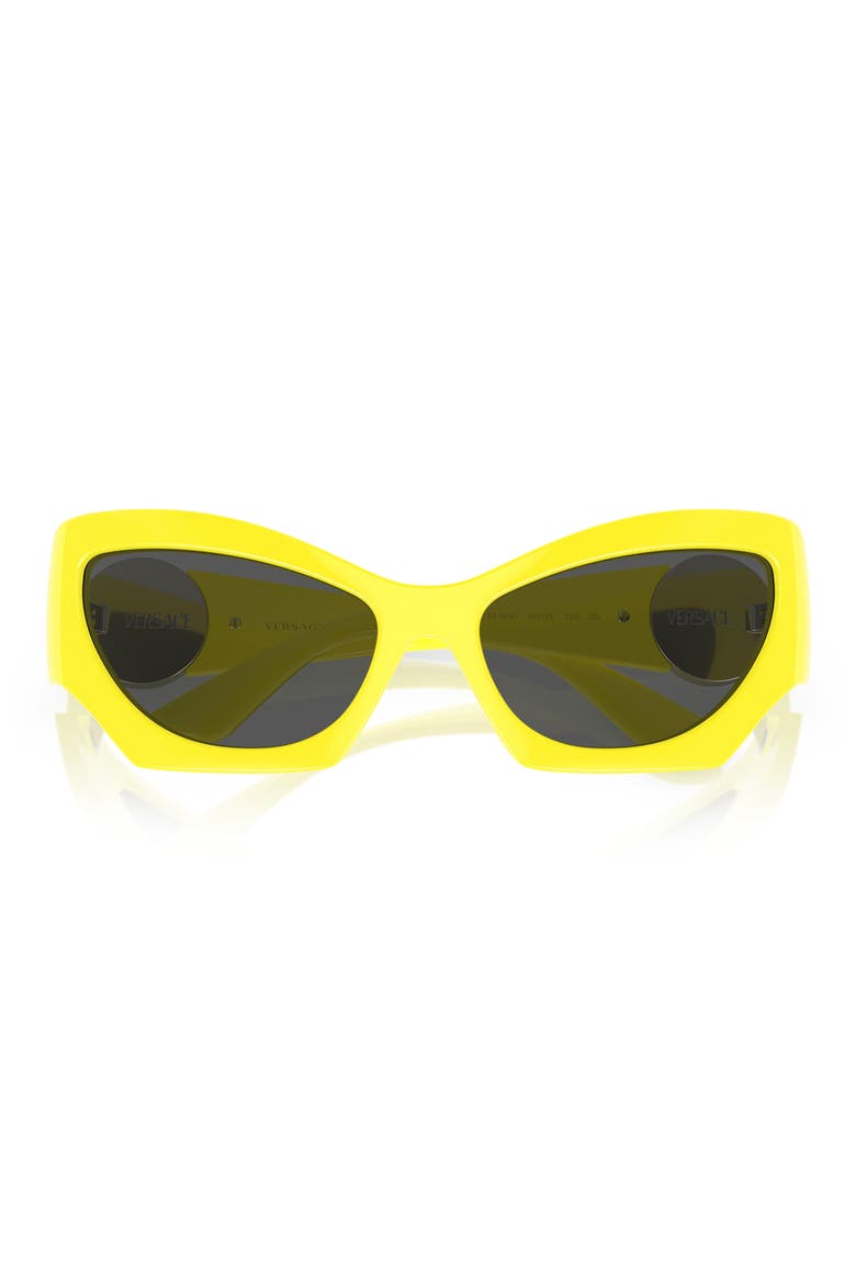 60mm Cat Eye Sunglasses, Alternate, color, YELLOW