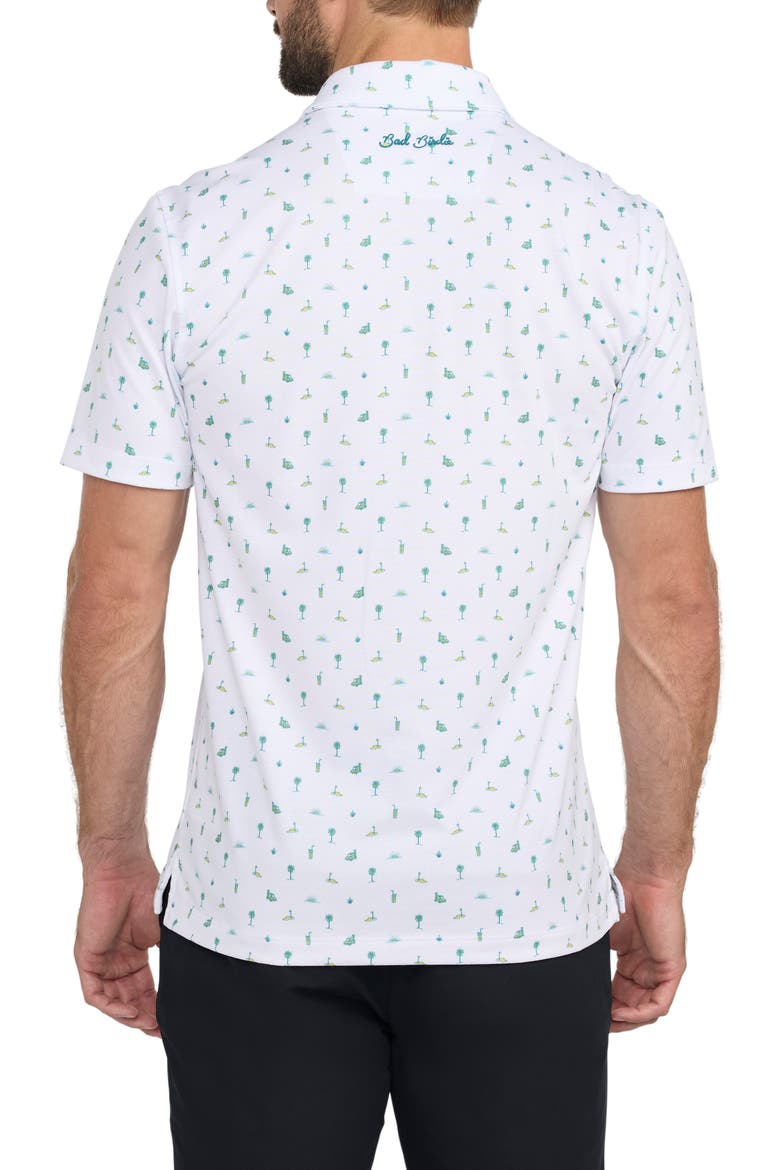Golf Print Piqué Performance Golf Polo, Alternate, color, 100 PALMS - WARM OLIVE