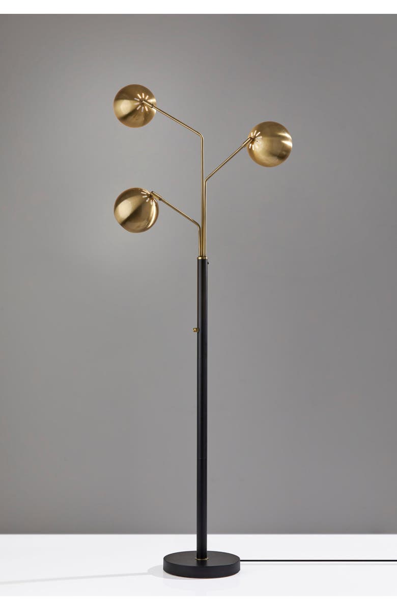 ADESSO LIGHTING Emerson Tree Floor Lamp, Alternate, color, Black Antique Brass